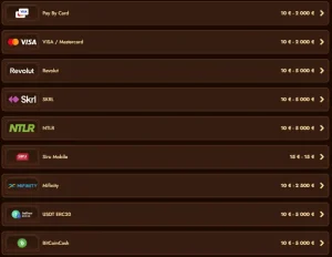 billy casino payments